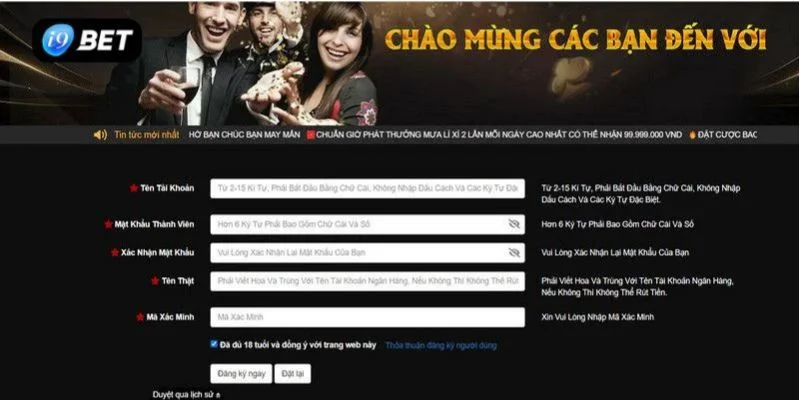 Người chơi có thể tạo ID cược tại nhà cái hoàn toàn miễn phí.