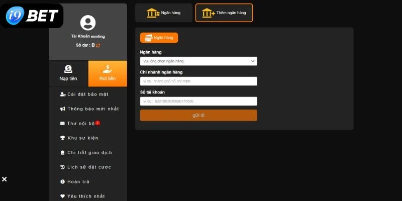 Các bước rút tiền tại nhà cái được thực hiện cực nhanh gọn.